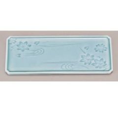 盛器 天平皿用陶板青磁春秋