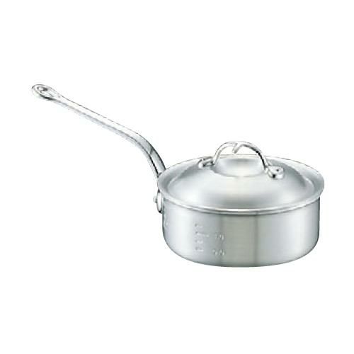 ニューキング アルミ 浅型 片手鍋(目盛付)18cm