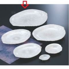 盛皿 あわび盛皿白パール尺8寸 HC塗