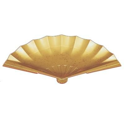 盛器 扇面盛込器 色紙金箔渕朱(大) SH塗