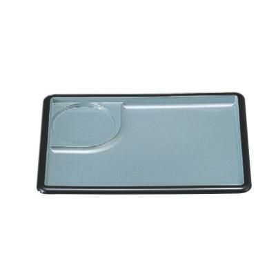 立食プレート青磁パール渕黒/樹脂製/ビュッフェ取皿