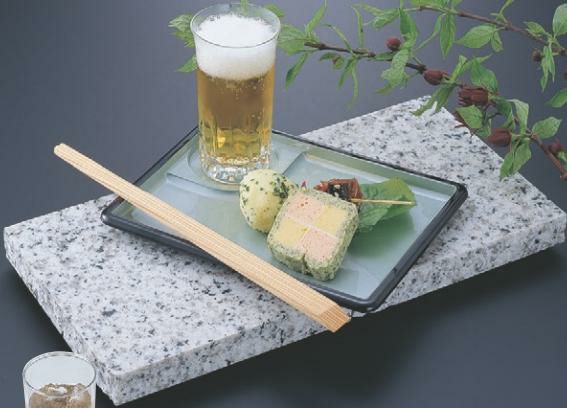 立食プレート青磁パール渕黒/樹脂製/ビュッフェ取皿