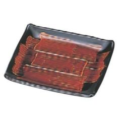 盛皿 5寸吉野長角皿 錆刷毛目