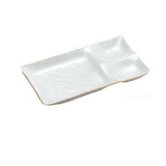 プレート ツーコンビプレート白アクア渕金