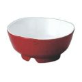 メラミンウェーブ丸小鉢赤内白  高さ38 直径:81  樹脂製