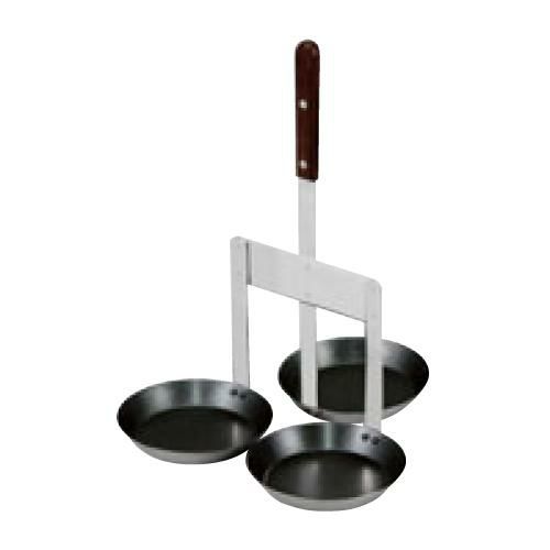 EBM ステンレス らくらくカキ揚(フッ素コート)3連