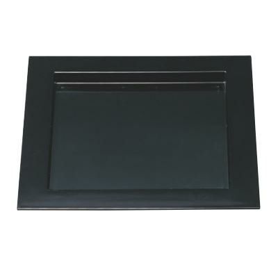 珍味 8寸つば付正角盆黒