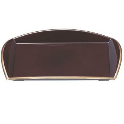 盛皿 (大)長手四季皿溜天金