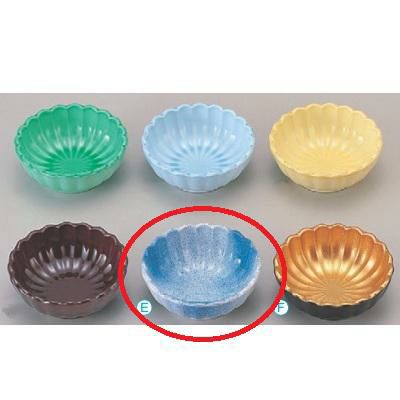 珍味 2.6寸菊型鉢吹墨 高さ32 直径:80