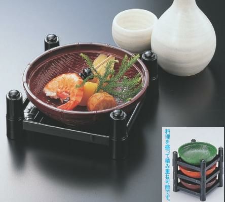 盛器 天山盛器脚黒塗