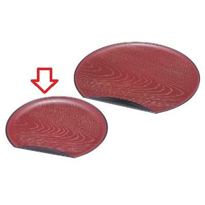 盛皿 6寸日ノ出半月皿ウルミ天黒