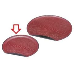 盛皿 6寸日ノ出半月皿ウルミ天黒