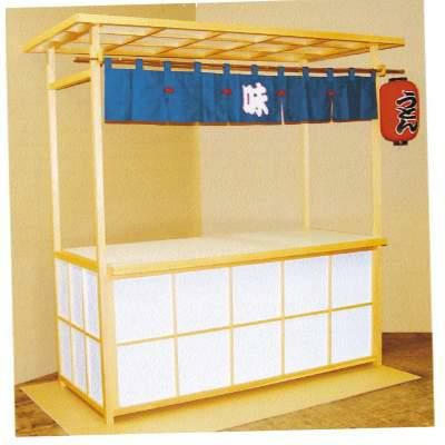 【受注生産品】組立式屋台 白木アクリル板仕様 11-455-4 幅1800×奥行800×高さ2100(mm)