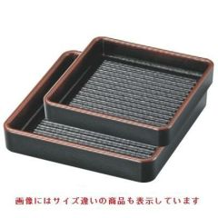 角皿 ABS角肉皿天目24cm角(3人用) エンボス加工/宴会単品