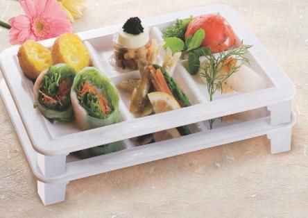 ナイスプレート6ツ仕切 スタンド型白