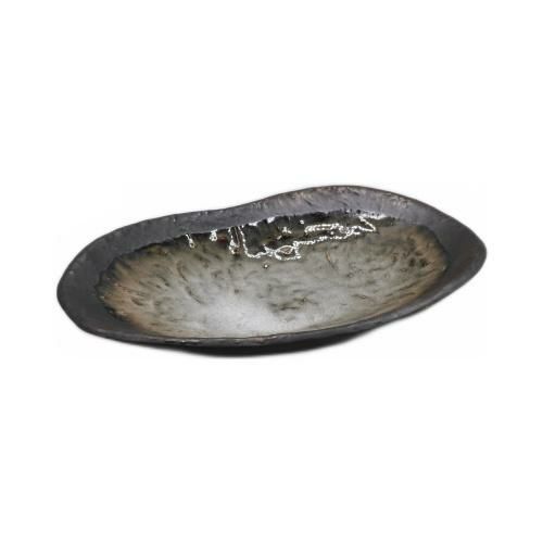 TB 窯変白吹き 和紙楕円皿