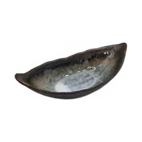 TB 窯変白吹き 舟型小鉢