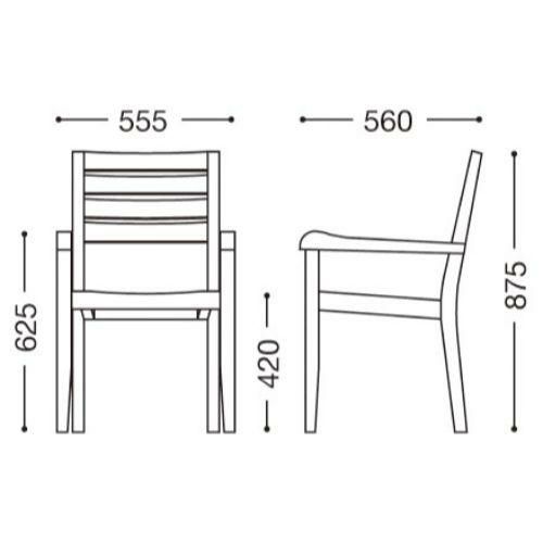 ガーデンチェア ラグーナアーム