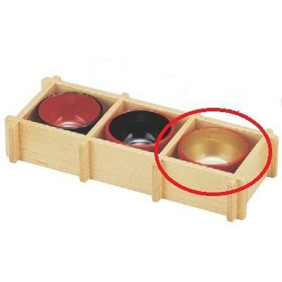 盛器 2.3丸鉢朱内金