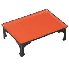 御膳 尺7寸長手足付膳 朱天黒