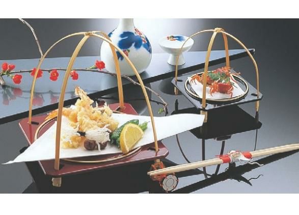 盛器 (小)円月手付盛器黒天金