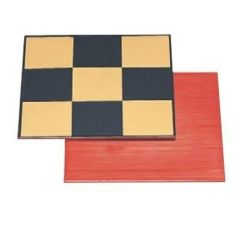 盛器 富士手提盛器用中皿黒市松/朱