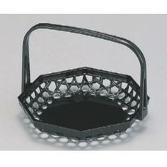 かご  八角竹かご黒(折畳式)  幅193 奥行179 高さ142