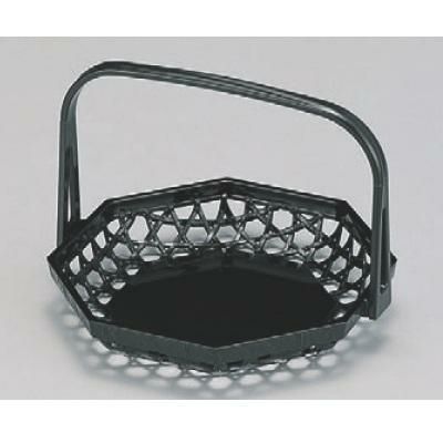 かご  八角竹かご黒(折畳式)  幅193 奥行179 高さ142