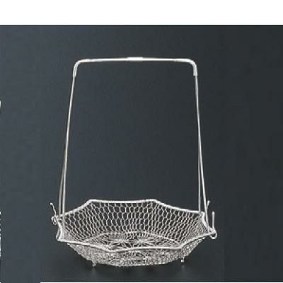 かご (大)八角シルバー手提籠