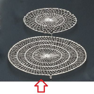 目皿 シルバー目皿二輪足付16φ