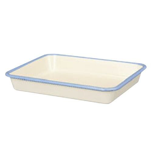 【ビームス ホーローバット L(18取)ホワイト BM-L・W】 幅275×奥行215×高さ40(mm)/業務用/グループA