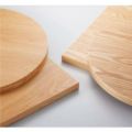 テーブル天板 オーク/タモ突板・木縁巻き ストレートタイプ 幅1600×奥行900mm