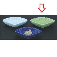 珍味 扇型鉢グリーン