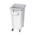 リス 材料保管容器(キャスター付)45L ホワイト(W)