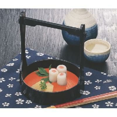 目皿 丸手提目皿朱