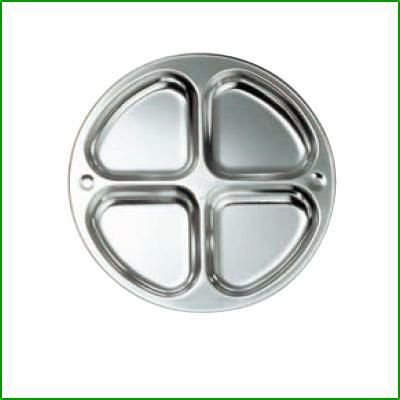 ランチ皿4ッ切 18-8 K 【洋食器】/業務用食器