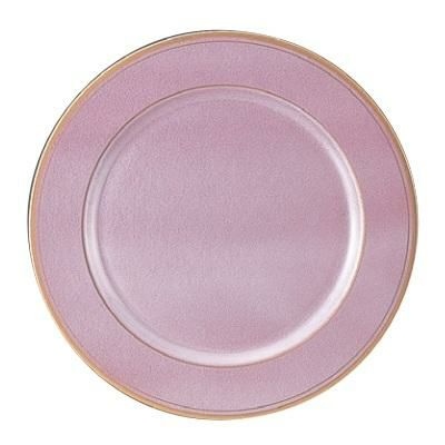 プレート 31φサービスプレート ピンク雲流底黒塗/洋食器/パーティ大皿