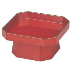 盛器 低足三宝盛器朱天金 幅170 奥行170 高さ85