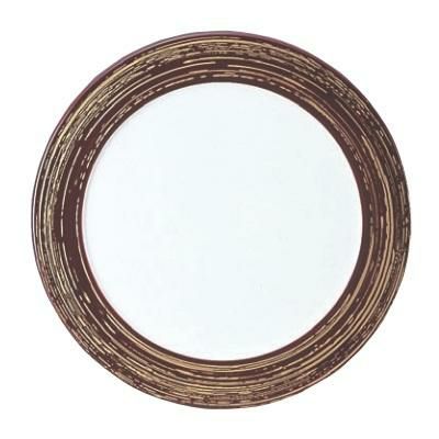 プレート 33φサービスプレート 茶金かすり渕茶/洋食器