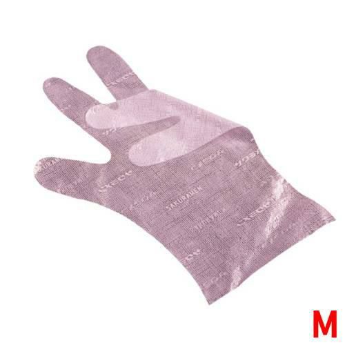 サクラメン手袋 デラックス(100枚入)M ピンク 35μ
