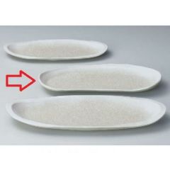 盛皿 尺0寸雅双輪盛皿 白唐津