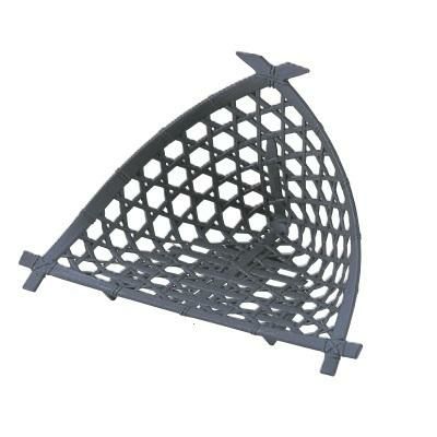 かご 三角かご茶染