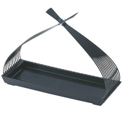 かご 9寸長手結び籠黒(持ち手P.P)