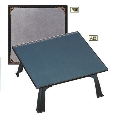 御膳 尺9寸角万葉(両面タイプ) A面:ブルー銀パール B面:銀梨地額渕唐草 セット