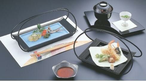 かご 角若竹籠黒