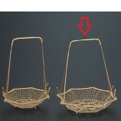 かご (中)八角ゴールド手提籠