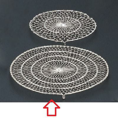 目皿 シルバー目皿二輪足付14.5φ