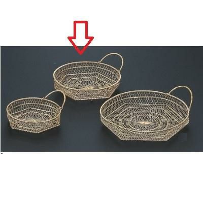 かご (中)片手丸籠ゴールド