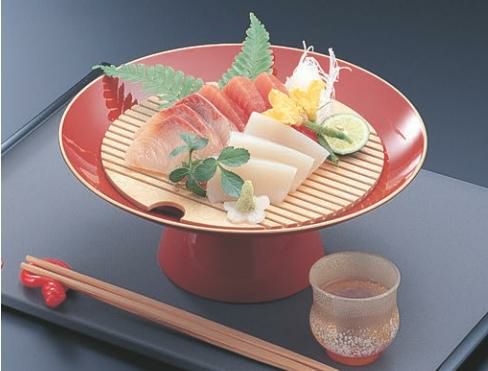 盛器  8寸盃朱塗天金(スノ子別)    高さ92 直径:240