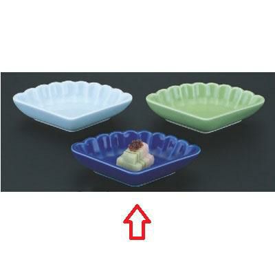 珍味 扇型鉢ブルー